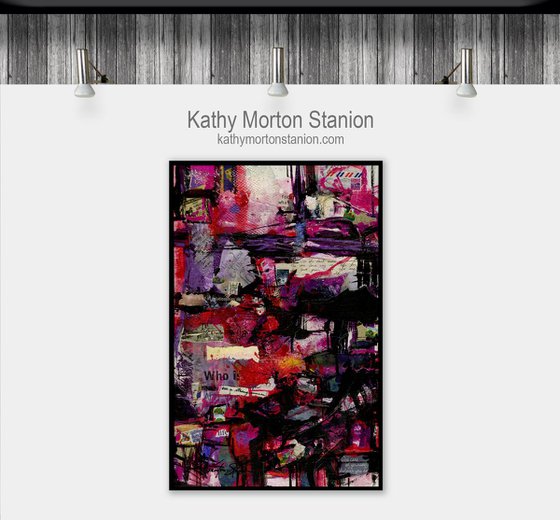 Life - Framed Abstract Mixed Media Painting by Kathy Morton Stanion, Modern Home decor, restaurant art