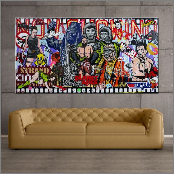 The Planet 190cm x 100cm Huge Texture Urban Pop Art