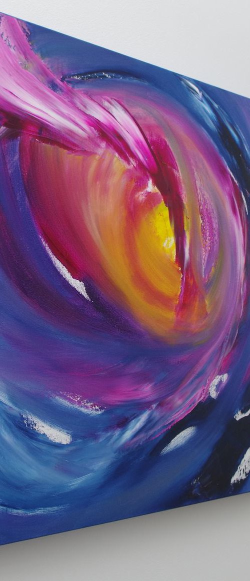 Fairy tale III, 60x60 cm, Deep edge, Original abstract painting, oil on canvas by Davide De Palma