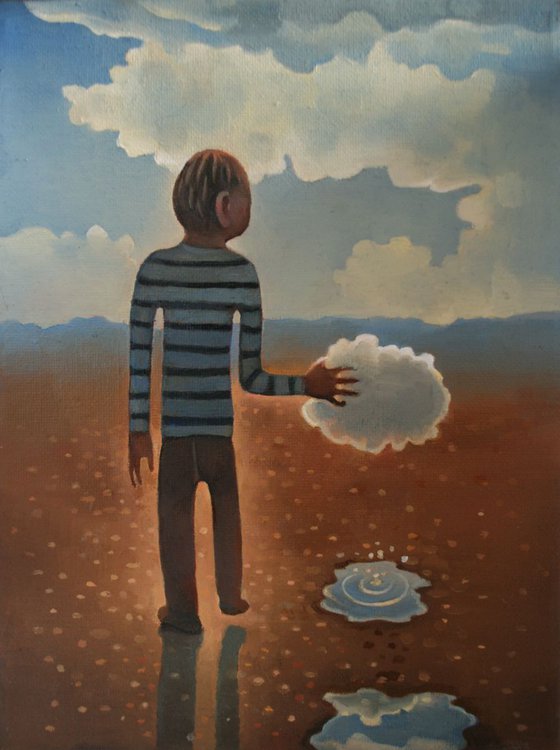 Boy conducting a cloud (study)