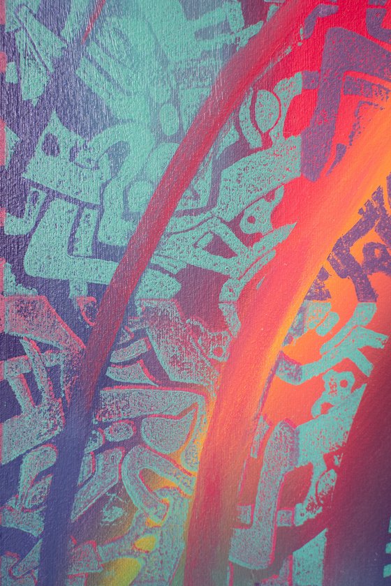 Metapattern: Neon wave #1 XL