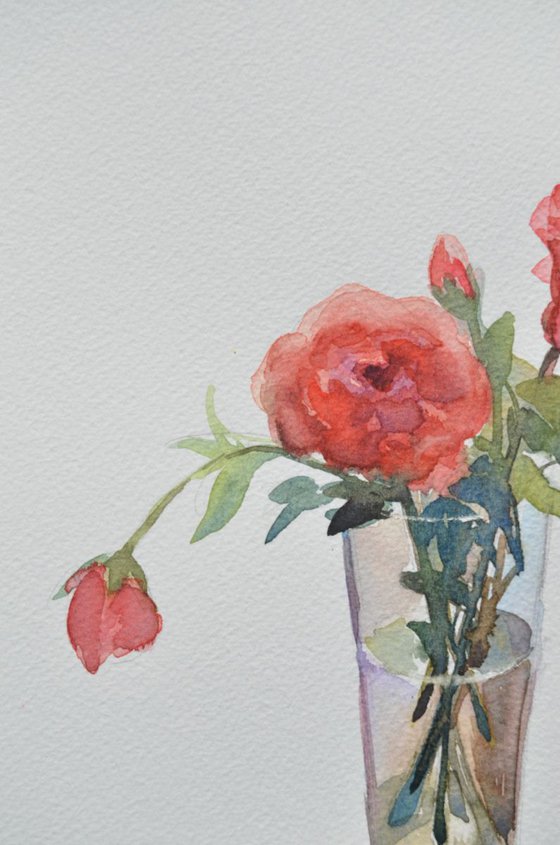 Roses in a Vase