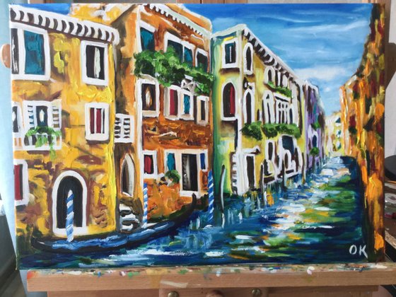 Venice . . Venetian canal.