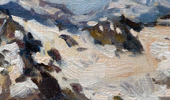 Around the Elbrus – Original Oil Painting
