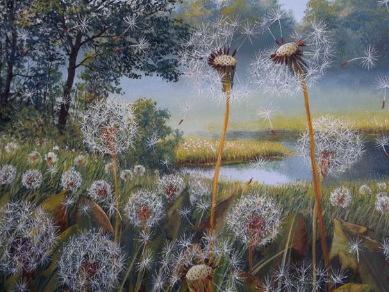 Dandelions by the Lake