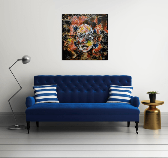 Broken Dreams - X Large Abstract Painting on Canvas Ready to Hang