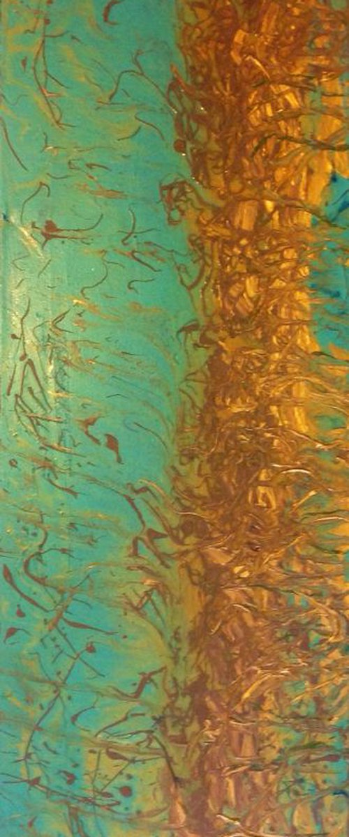 Abstract gold  by Linda Collins Lamb