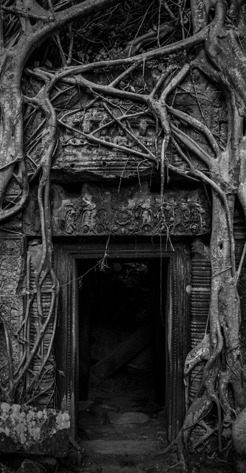 Angkor Series No.4 (Black and White) - Signed Limited Edition by Serge Horta