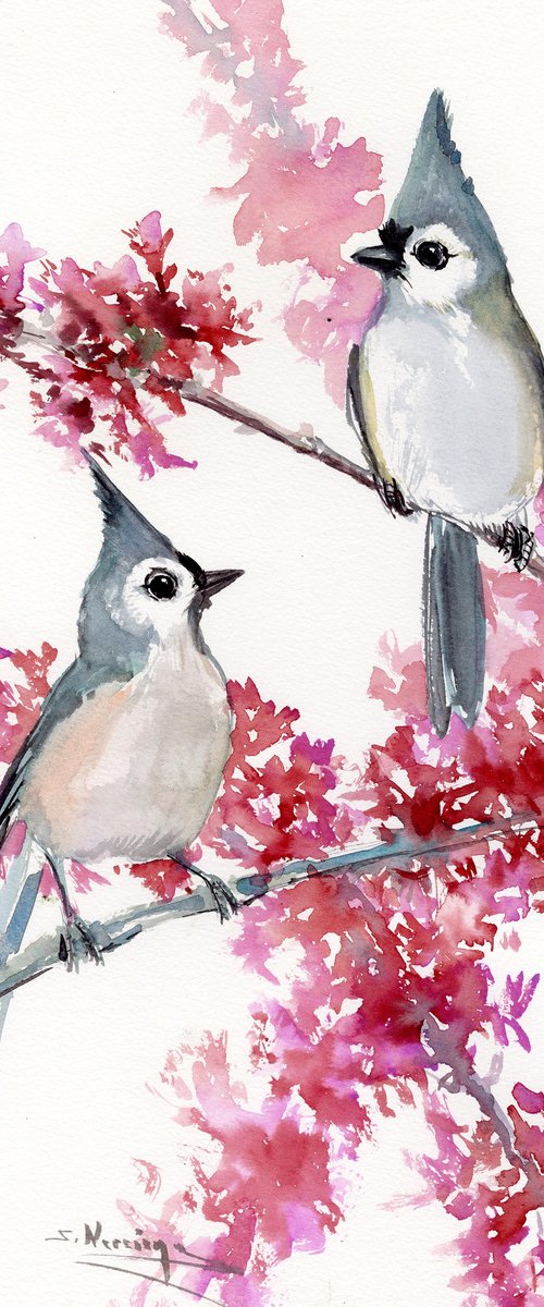 Titmice in the Spring by Suren Nersisyan