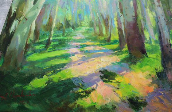 Road in greenery