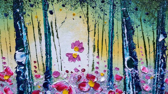 "Lime Forest & Flowers in Love"