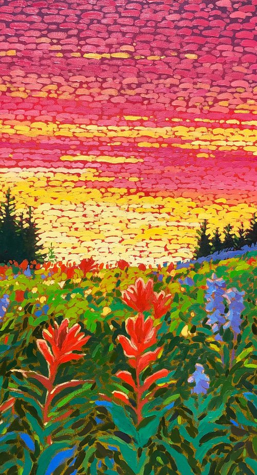 Sunset in mountains by Volodymyr Smoliak
