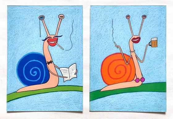 Weekend snail couple