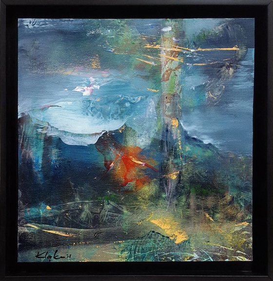 Silence forest The Tree singularity diaphane mindscape by romanian painter Ovidiu Kloska