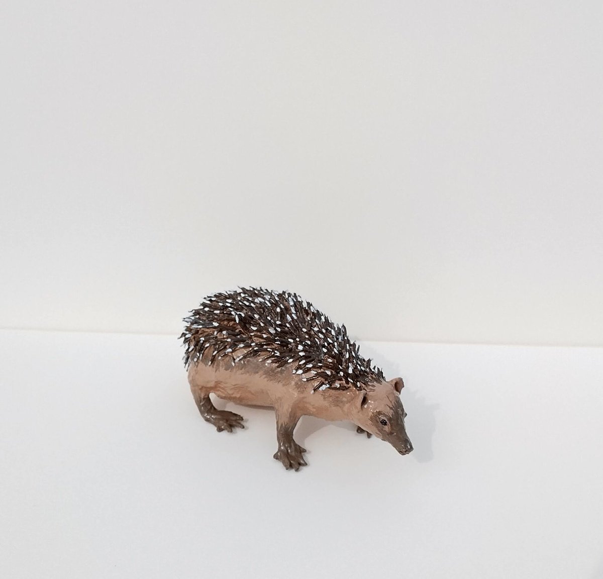 European hedgehog paper sculpture by Shweta Mahajan