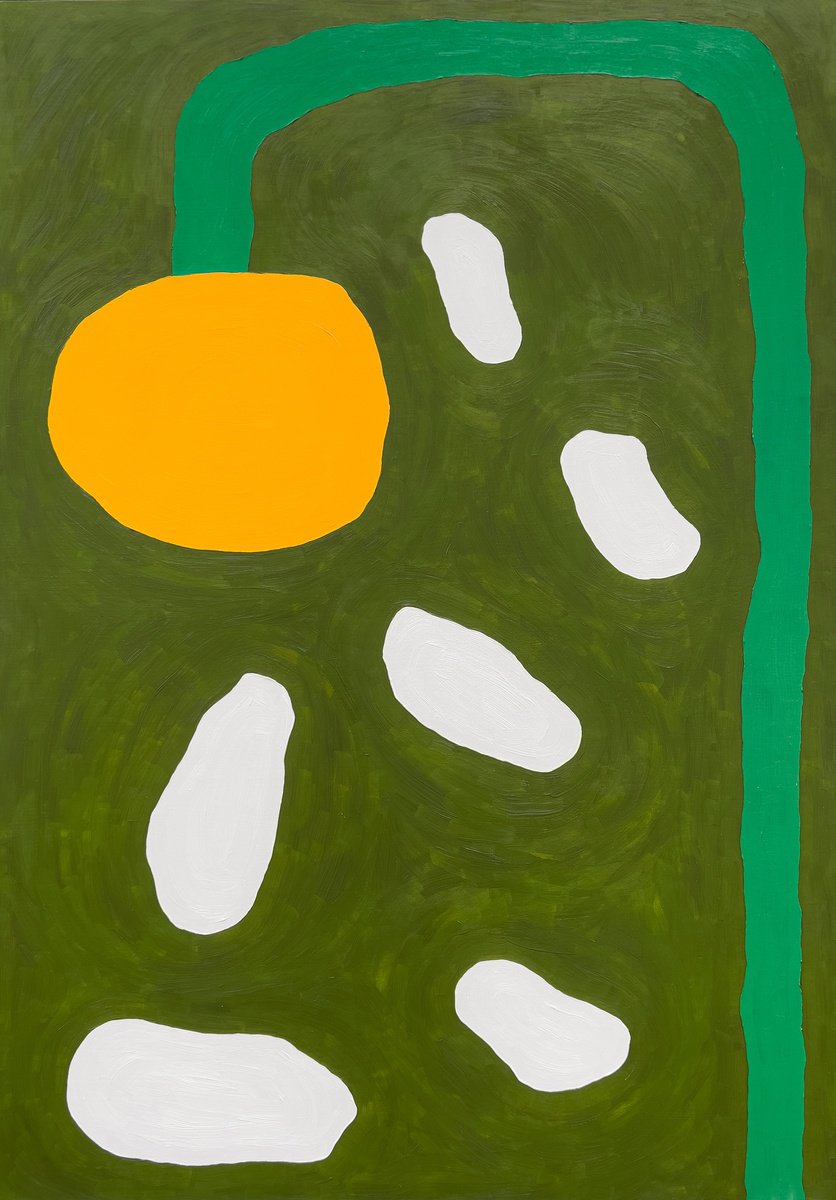 Naive Botanical Oil Painting By Ayesha Pearce, 234 X 331, Not Love, Original Artwork