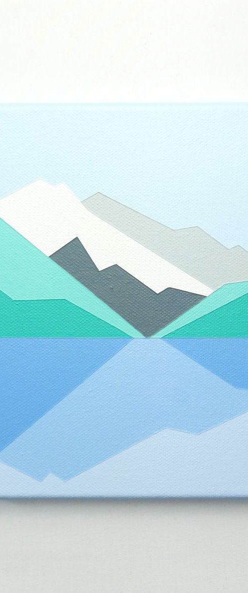 Queenstown mountain landscape painting. by Zoe  Hattersley