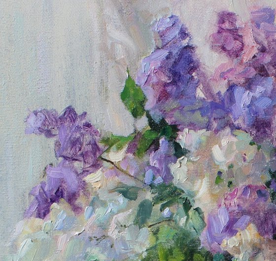 Lilac in an antique vase