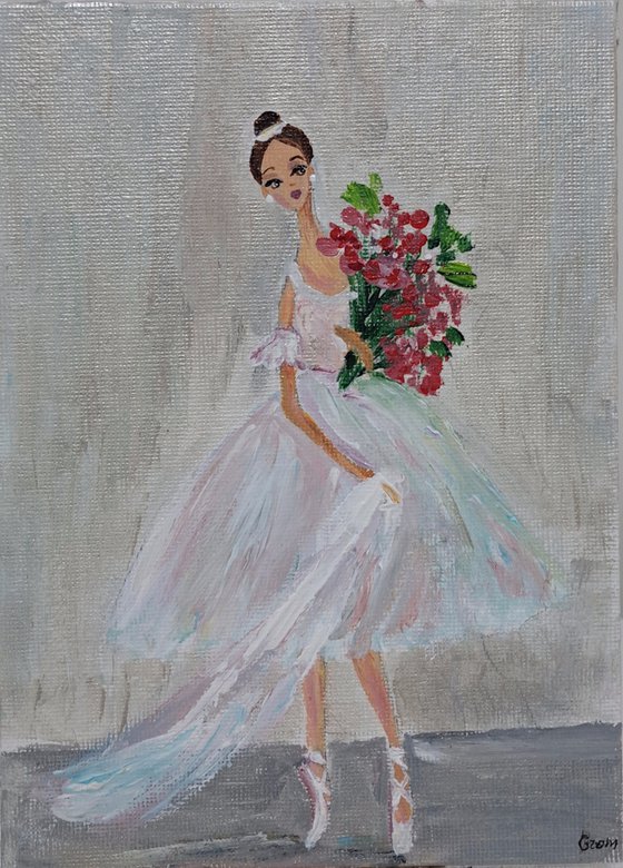 Ballerina mini painting