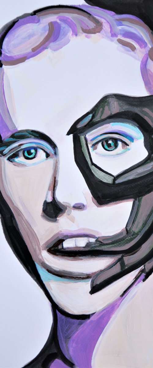 Portrait of a young guy / 51 x 37 cm by Alexandra Djokic