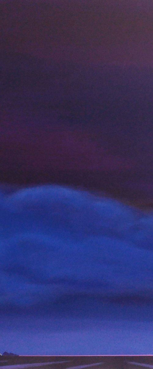 Purple blue evening (Zeeland) by Nelly van Nieuwenhuijzen