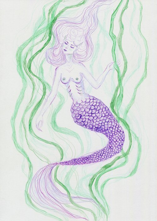 Violet Mermaid by Liliya Rodnikova