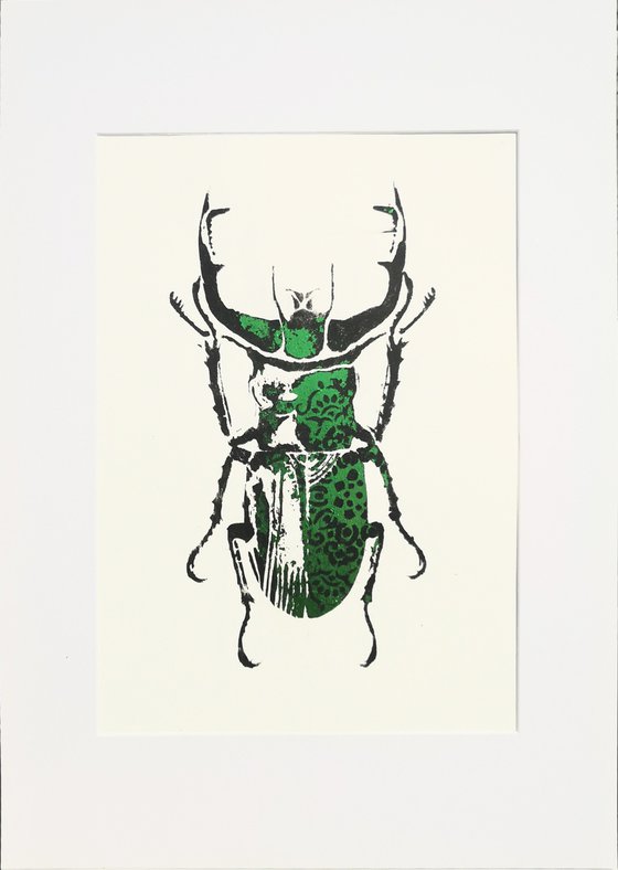 Mandala Stag Beetle (Metalic Green)