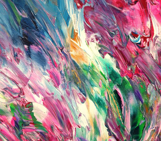 Pink Turquoise Flowery L 1