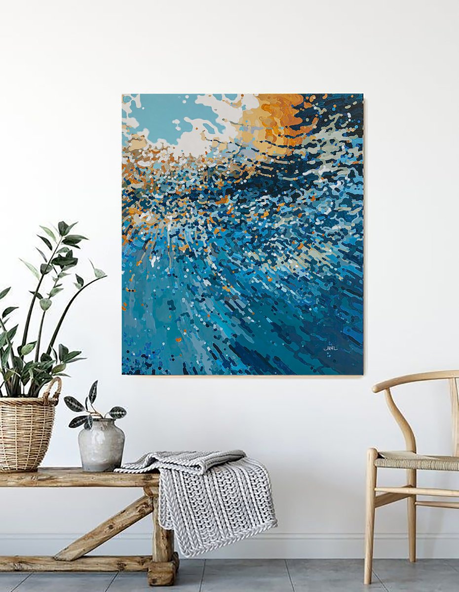 Organic Landscape Giclee Print By Margaret Juul, 42 X 48", Shine On, Original Artwork