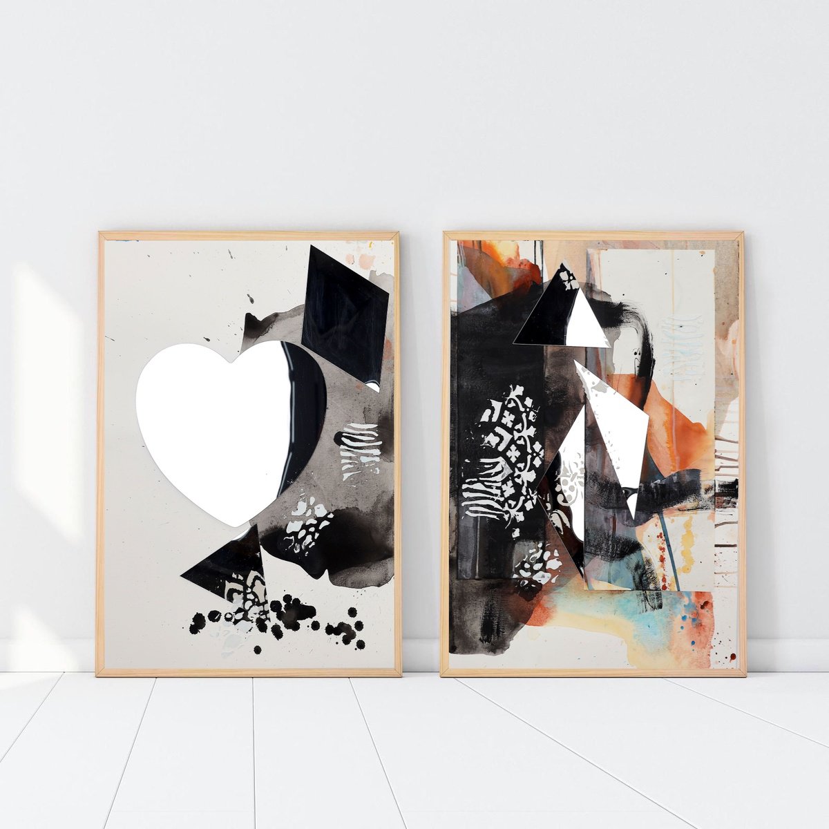 Organic Abstract Painting By Poovi Art, 36 X 24", Mirror Conversations 02, Original Artwork