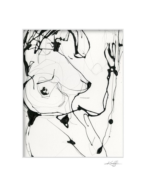 Doodle Nude 7 - Minimalistic Abstract Nude Art by Kathy Morton Stanion by Kathy Morton Stanion