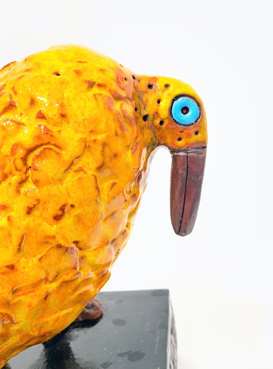 Orange Bird with Golden Egg