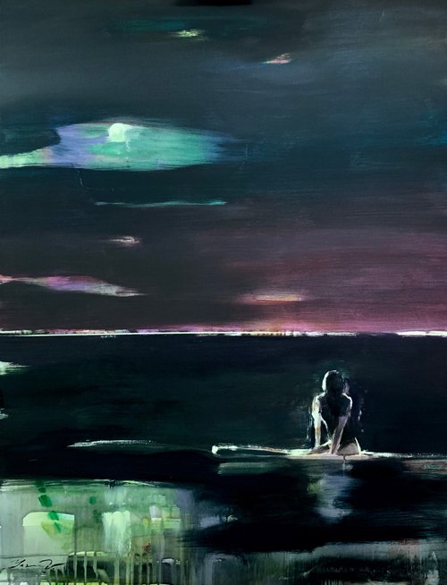Moonlight surfing by Yaroslav Yasenev