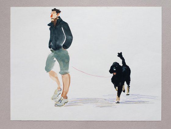 Man with the dog