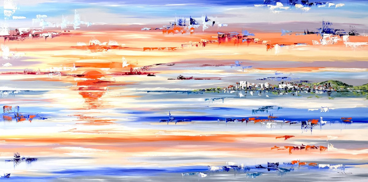 Abstract landscape, 140 x 70 cm by Tanya Stefanovich