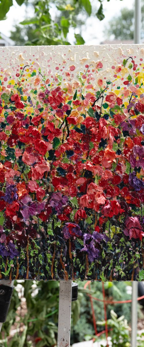 Impressionist Flower Field Art by Lena Owens