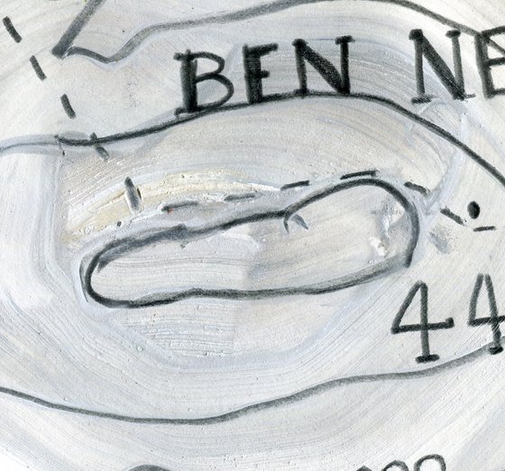 Map Painting, Ben Nevis Summit, Scotland