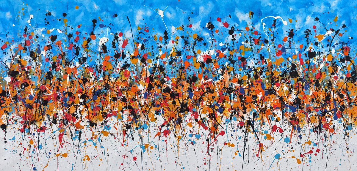  Summer Flowers 2 By M.y. By Max Yaskin, 84 X 42, Artwork For Sale On Artfinder