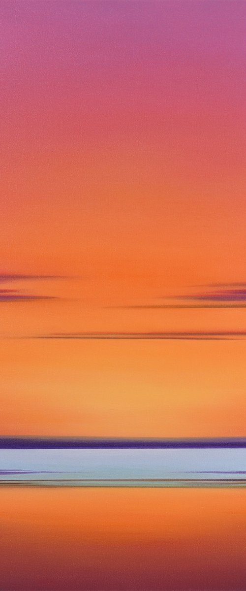 Vibrant Sunset - Colorful Abstract Landscape by Suzanne Vaughan