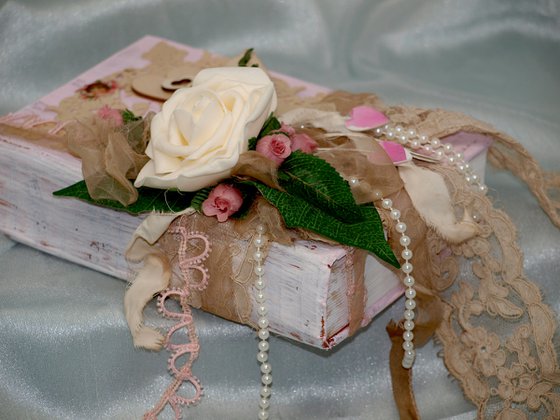 Book Of Love 3 - Mixed Media Altered Book Sculpture by Kathy Morton Stanion