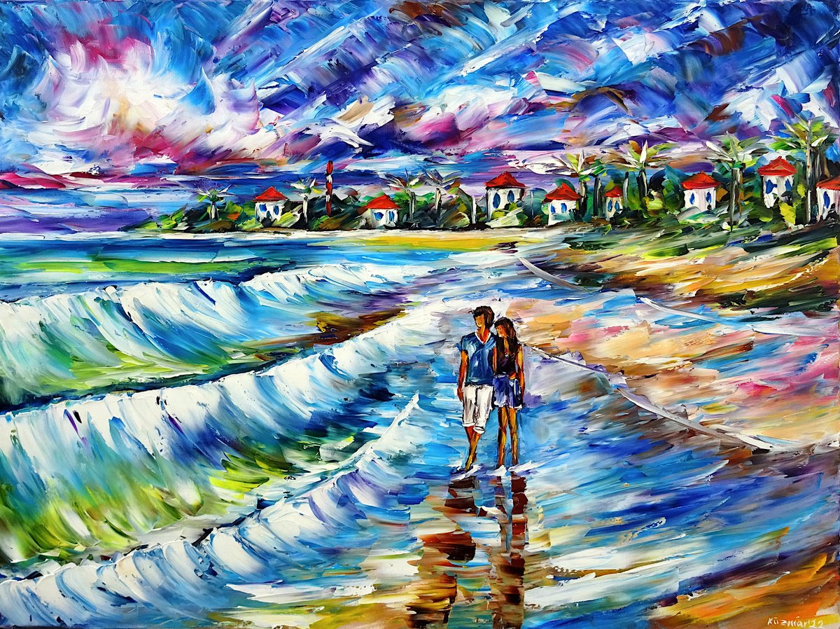 Expressive Oil Painting , In The South Seas By Mirek Kuzniar, 31 X 24, Artwork For Sale On Artfinder