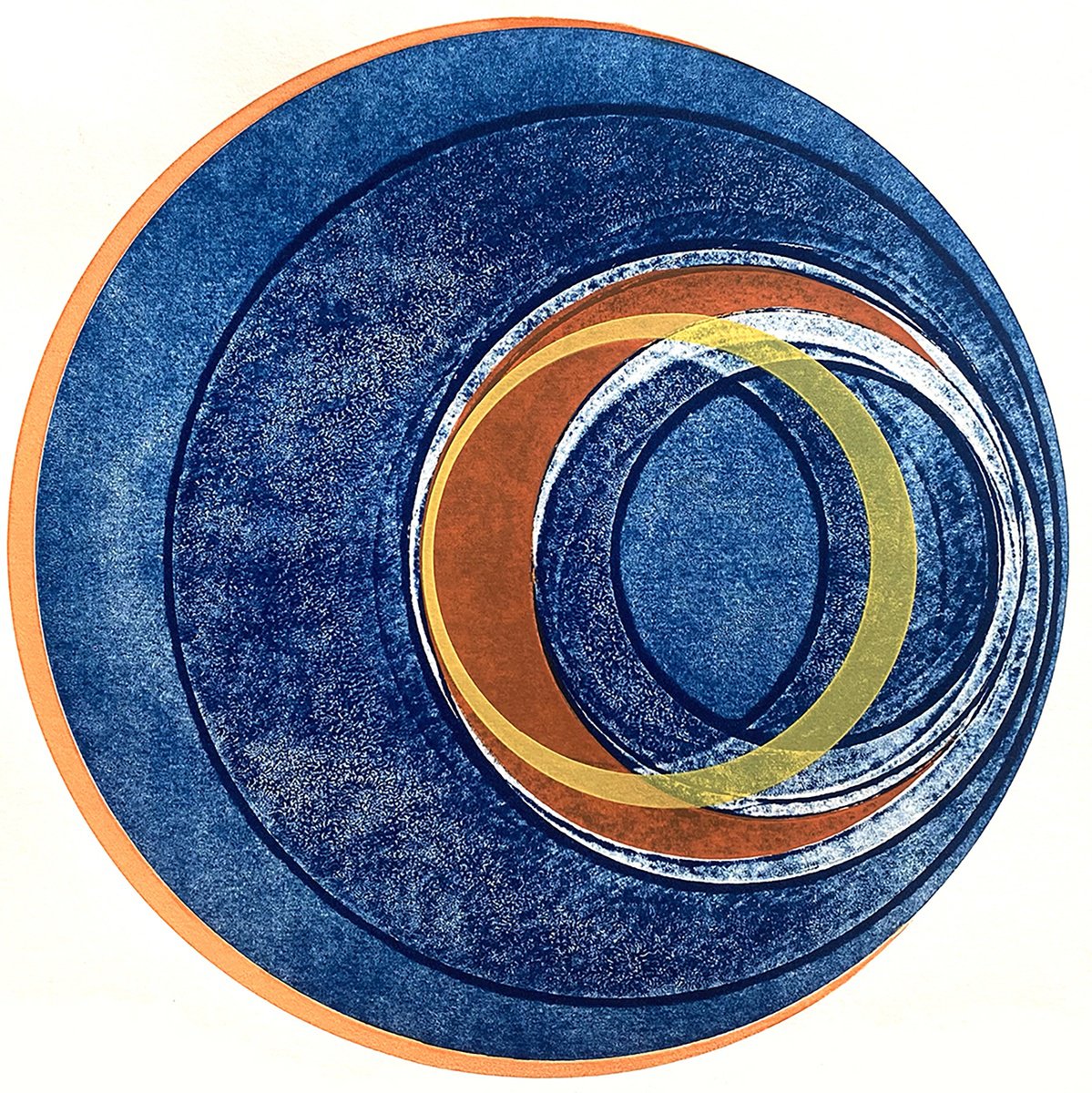 Geometric Abstract Screenprint By Helen Boden, 11 X 10, Swivel, Original Artwork