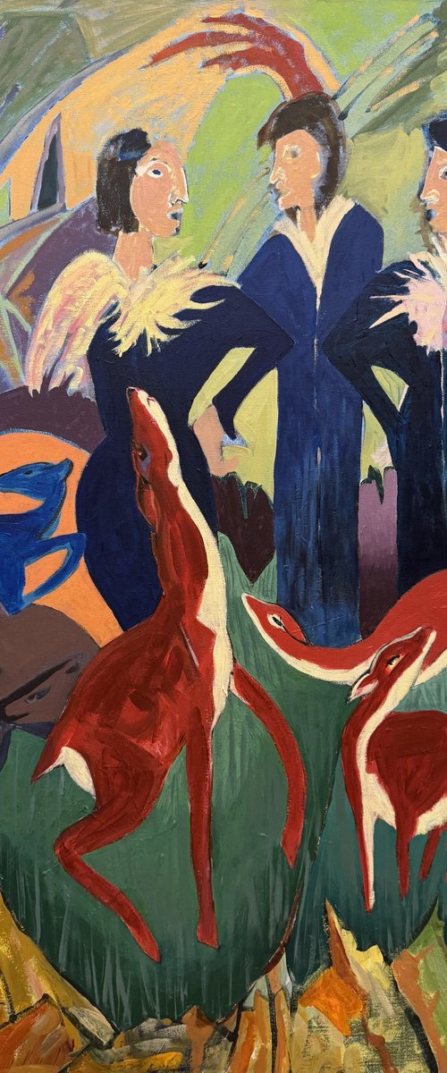 “Ladies In the Deer Forest” by Hanna Bell