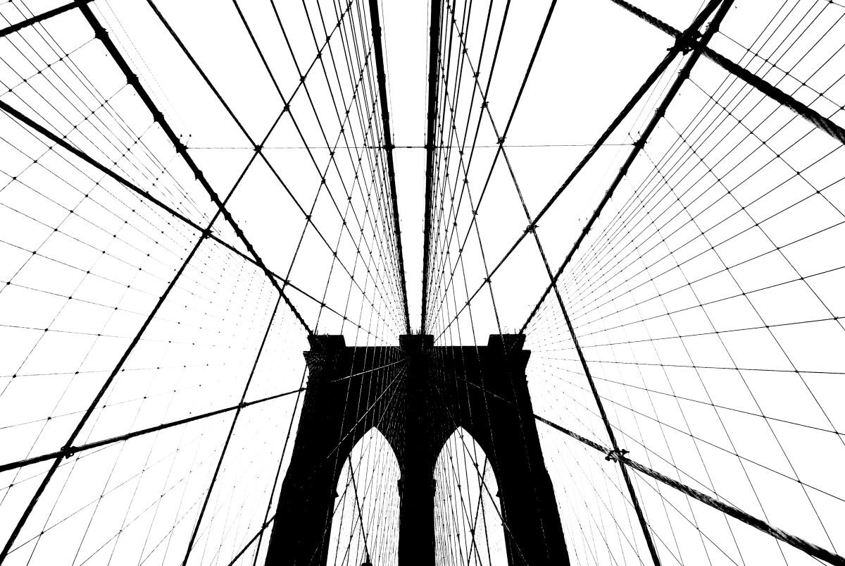 Photorealistic Cityscapes Photograph By Christian Schwarz, 24 X 17, Brooklyn Bridge, Original Artwork