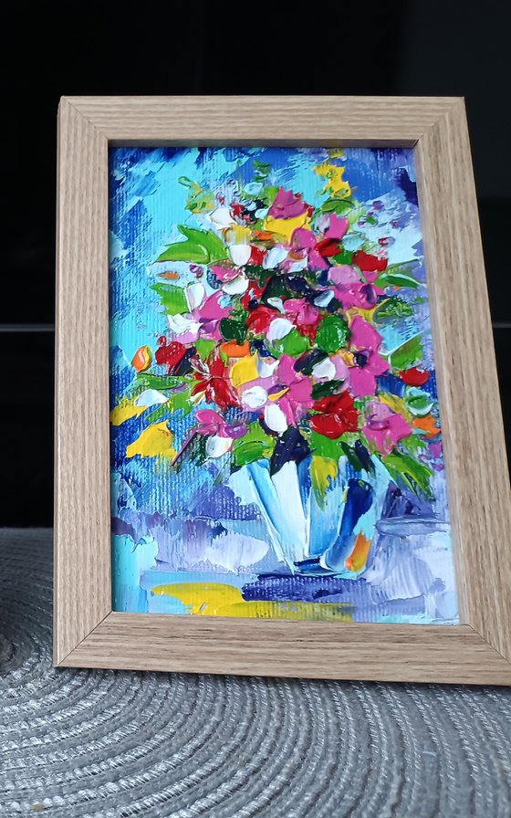 Bouquet - mini oil painting