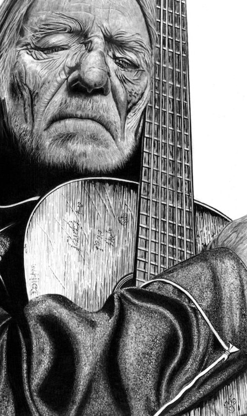 Willie Nelson (and Trigger) by Paul Stowe