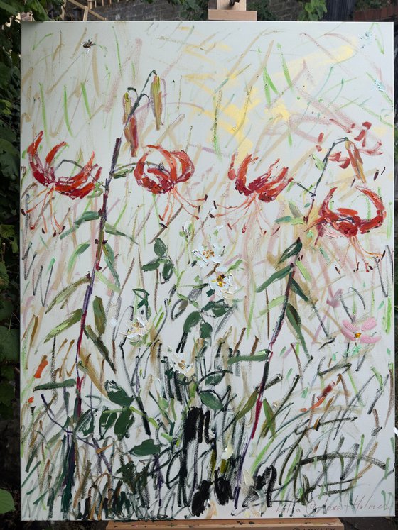 Lilies and roses