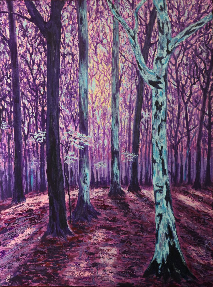 Purplish Violet Forest by Dmytro Yeromenko