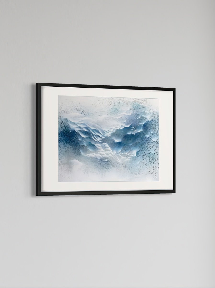 Organic Abstract Acrylic Painting By Francesca Borgo, 37 X 25, Unending, Original Artwork