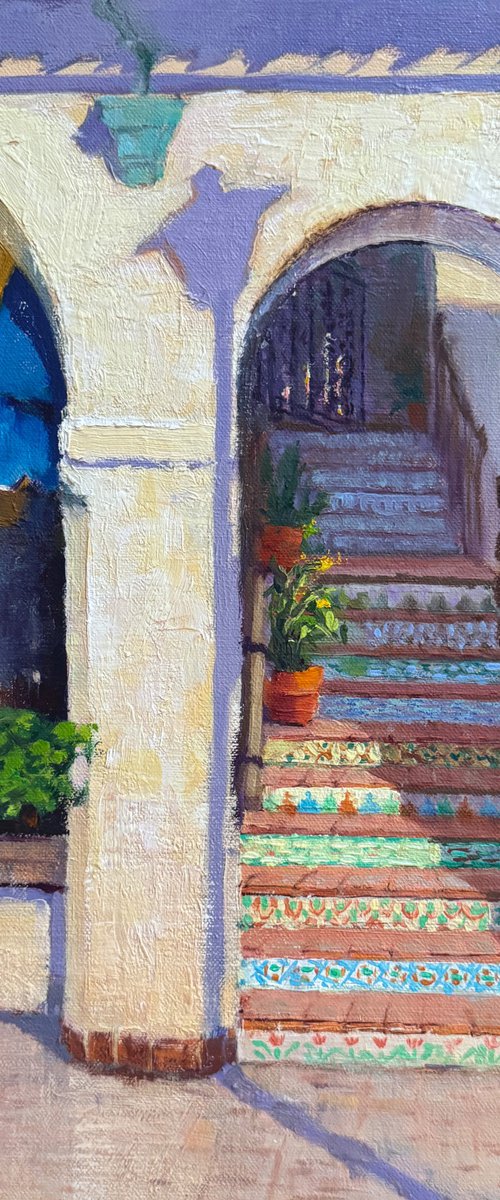 Carmel Ornate Tiles Staircase by Tatyana Fogarty